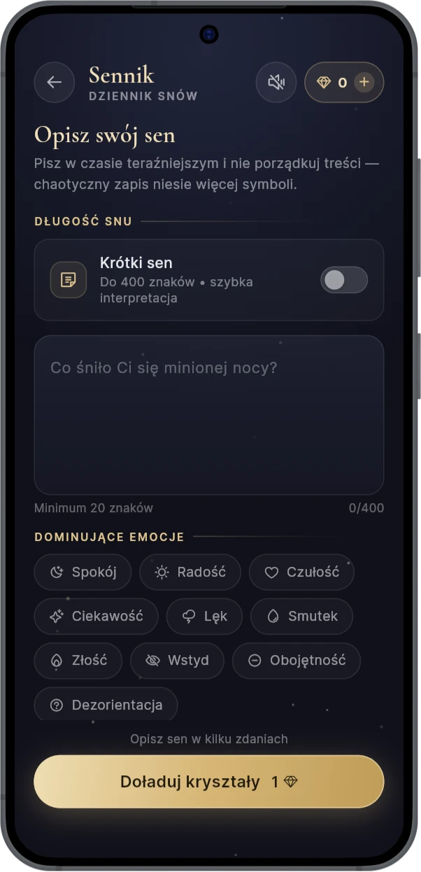 Ekran odczytu tarota w aplikacji TarotPath